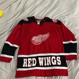 Vintage Detroit Red Wings Youth XL 18-20 Jersey NHL Logo Winning Goal 90’s